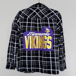 Vikings One Of A Kind Upcycled Shirt- Football Repurposed Unique sz L